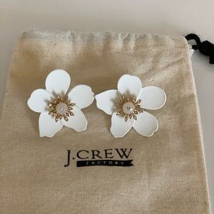 J.Crew Factory floral statement stud earrings
